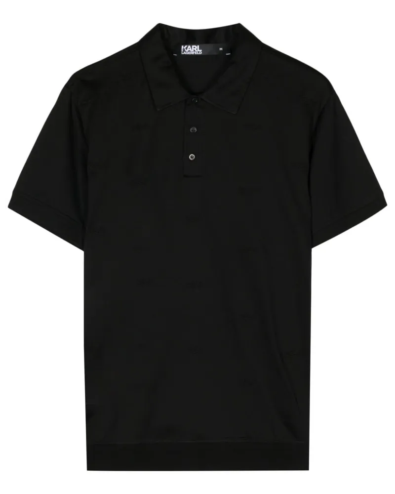 Karl Lagerfeld K/Signature Poloshirt - Schwarz Schwarz