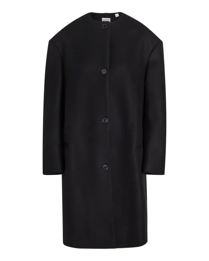 Calvin Klein Geknöpfter Mantel - Schwarz Schwarz