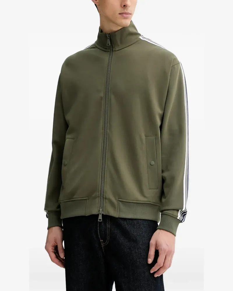 Marc O'Polo zip striped sweater - Grün Grün