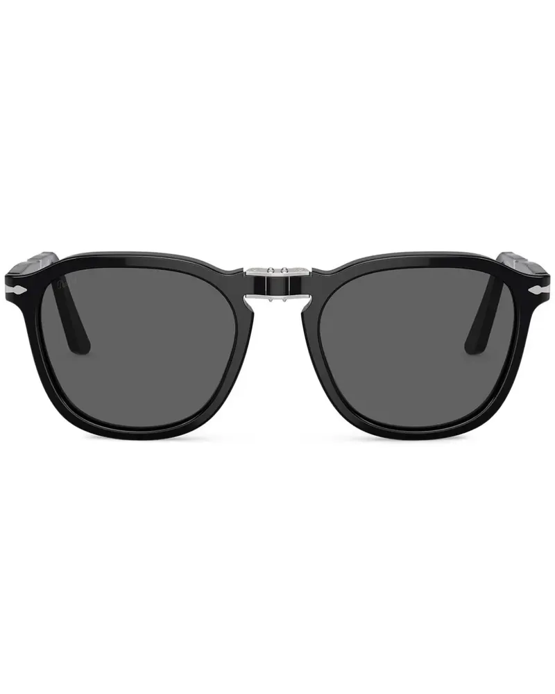 Persol Sonnenbrille mit geometrischem Gestell - Schwarz Schwarz