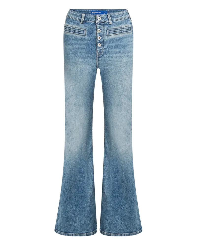 Karl Lagerfeld Jeans mit Knopfverschluss - Blau Blau