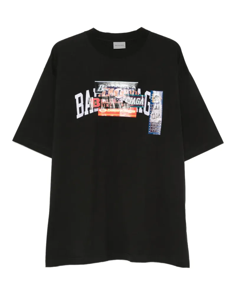Balenciaga graphic-print oversized-fit T-shirt - Schwarz Schwarz