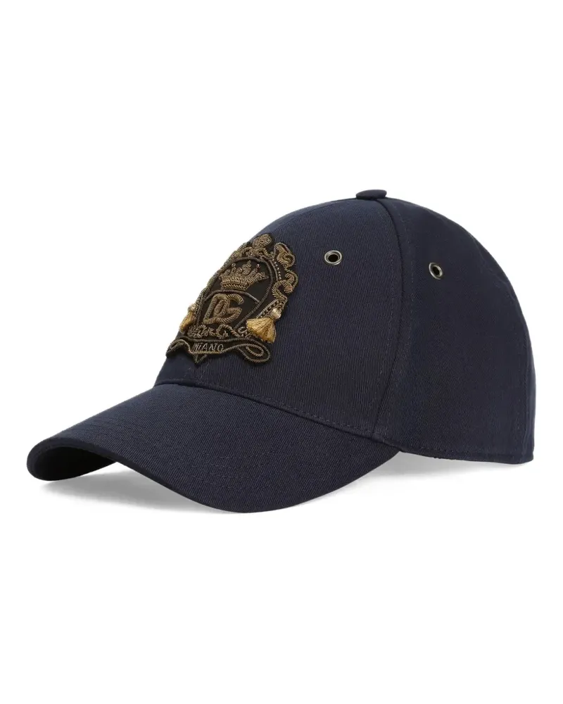 Dolce & Gabbana Baseballkappe mit Logo-Applikation - Blau Blau