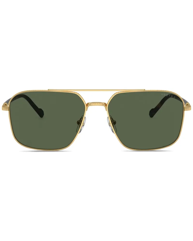 Vogue Sonnenbrille mit eckigem Gestell - Gold Gold