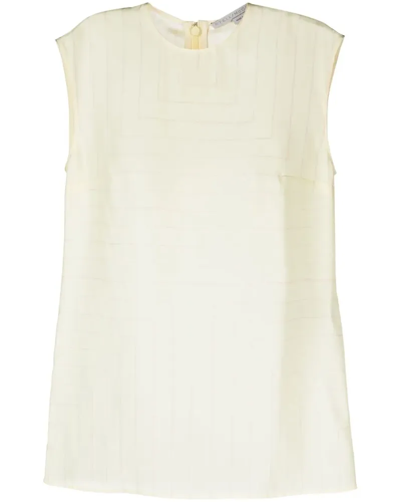 Stella McCartney Ärmellose Seidenbluse - Gelb Gelb