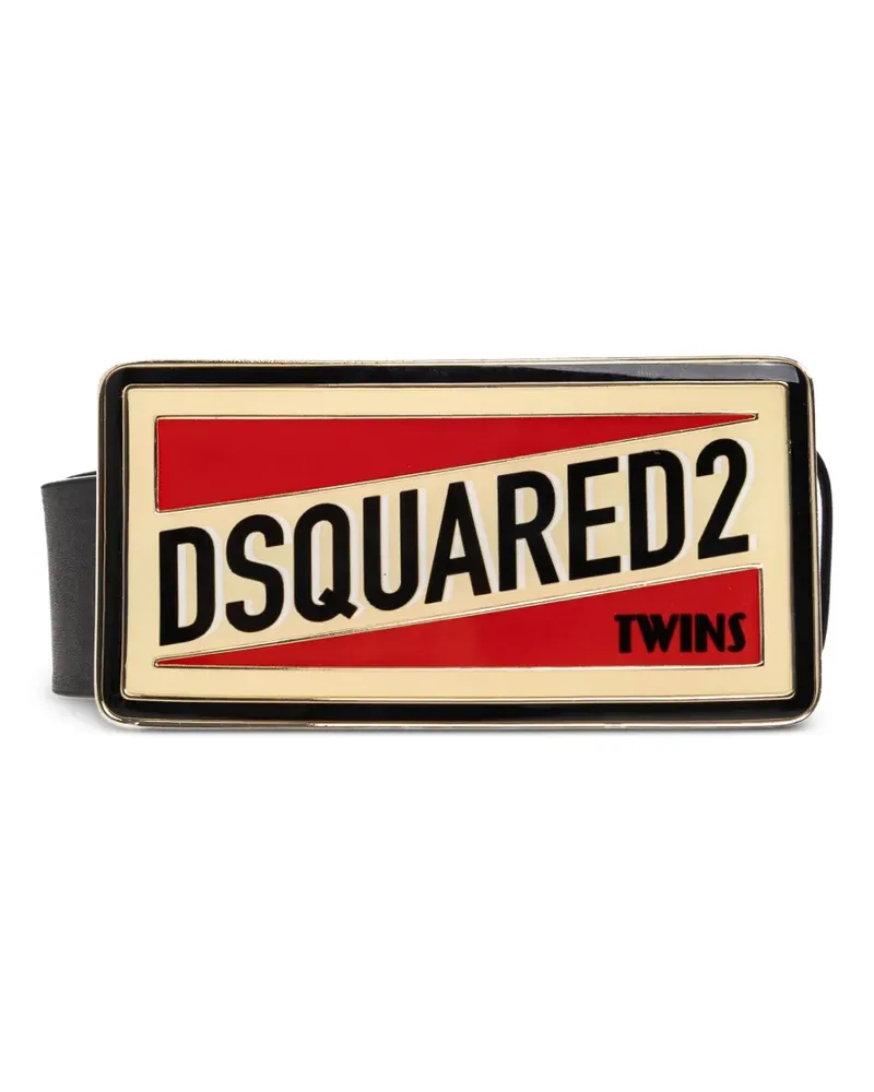 Dsquared2 logo-buckle belt - Schwarz Schwarz