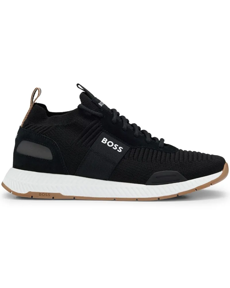 HUGO BOSS Sneakers mit gestricktem Obermaterial - Schwarz Schwarz