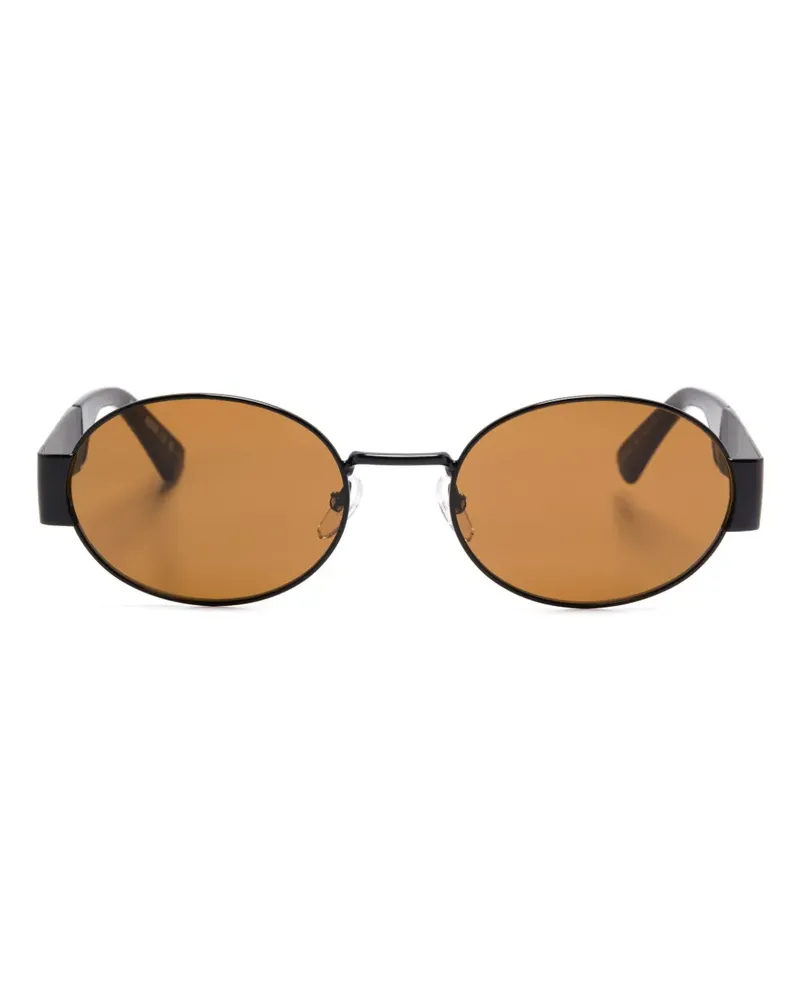 Moschino Sonnenbrille mit ovalem Gestell - Schwarz Schwarz