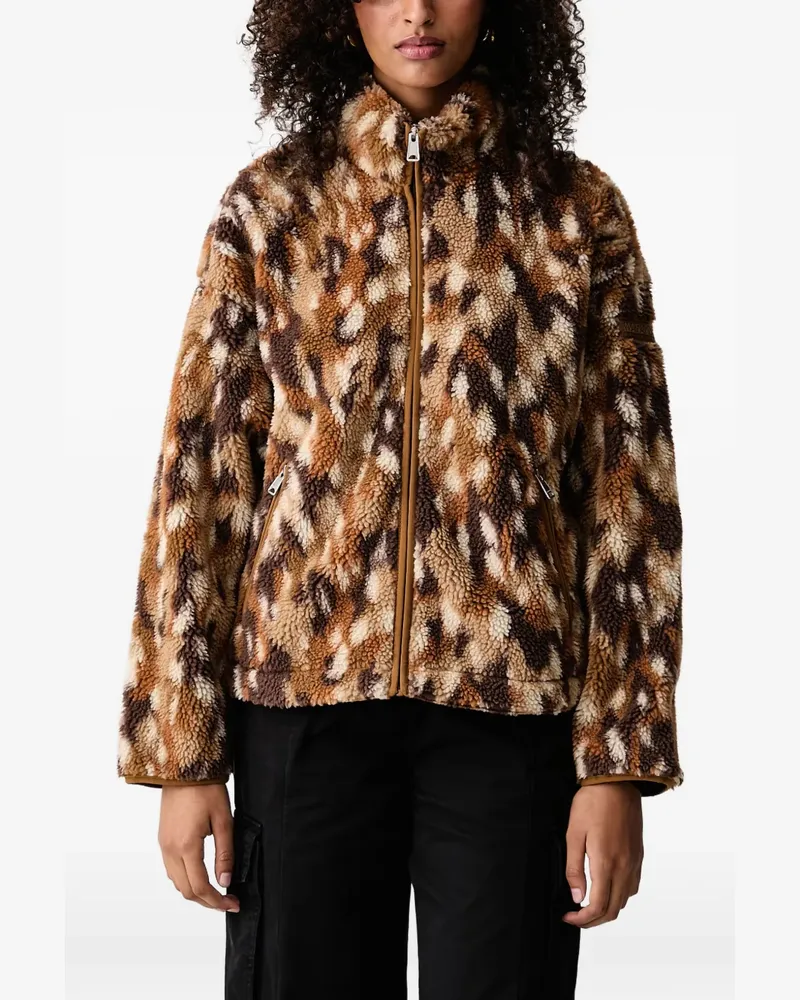 Napapijri Shima patterned fleece jacket - Braun Braun