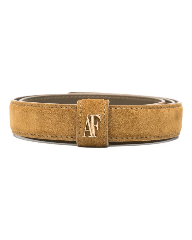 Alberta Ferretti logo-plaque belt - Braun Braun