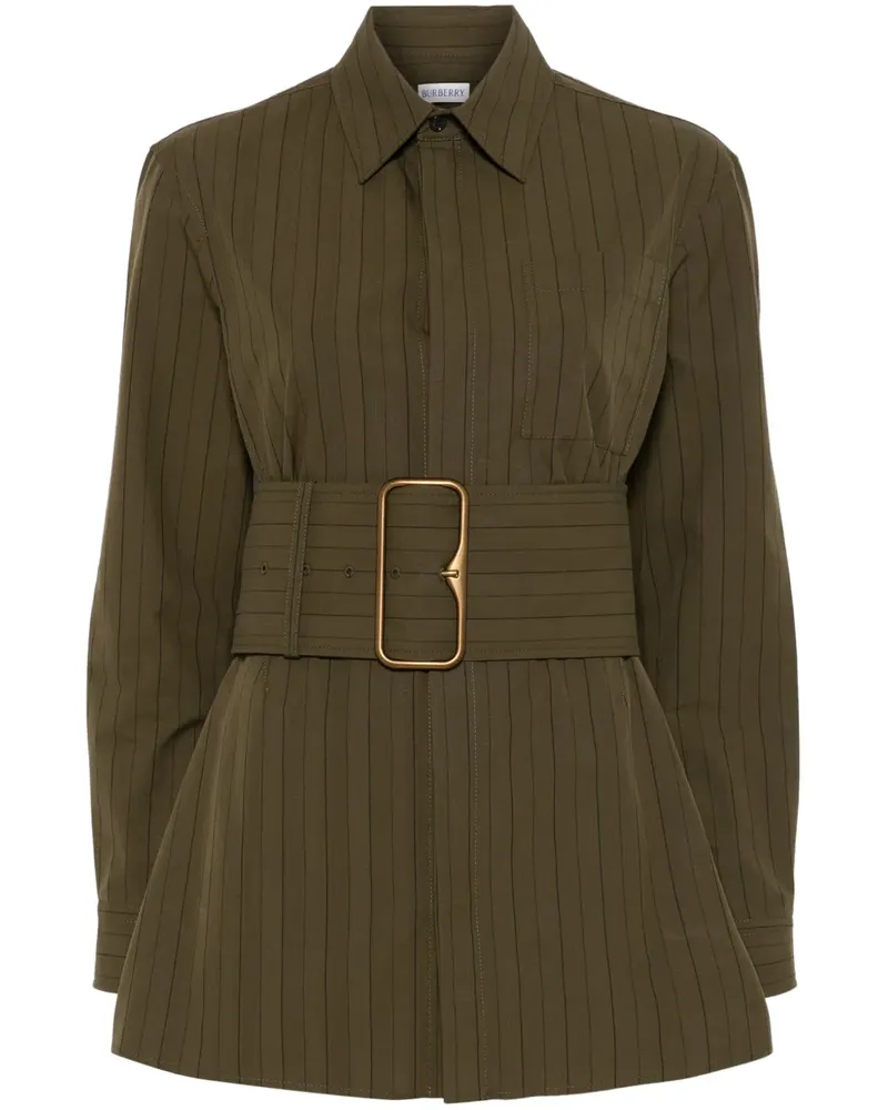 Burberry Minikleid mit Nadelstreifen - Grün Grün