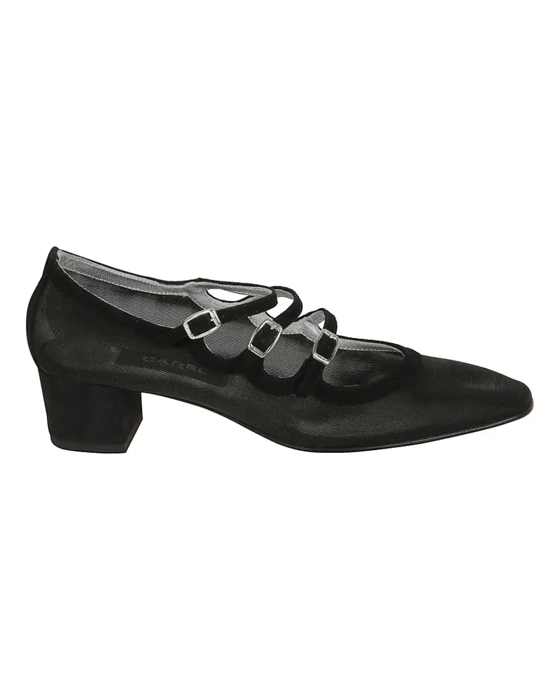 Carel Kina triple-strap heeled pumps - Schwarz Schwarz