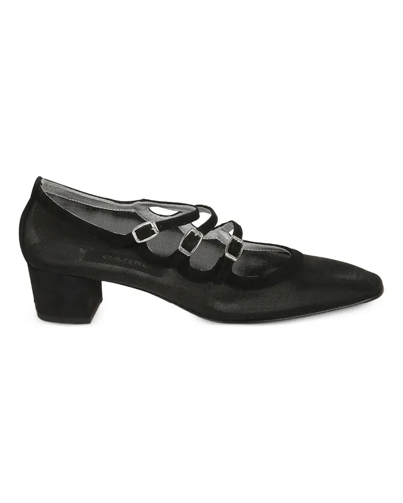 Carel Kina triple-strap heeled pumps - Schwarz Schwarz