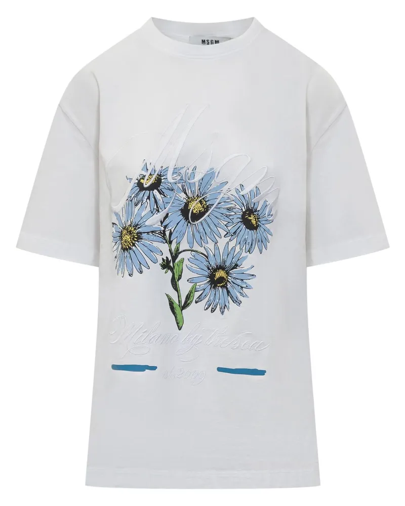 MSGM T-Shirt mit Print - Weiß Weiß
