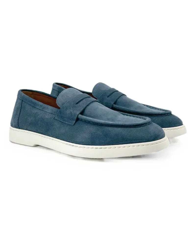 Doucal´s suede penny-strap loafers - Blau Blau
