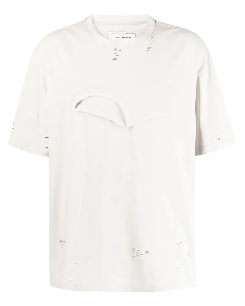 Feng Chen Wang T-Shirt mit Rundhalsausschnitt - Grau Grau