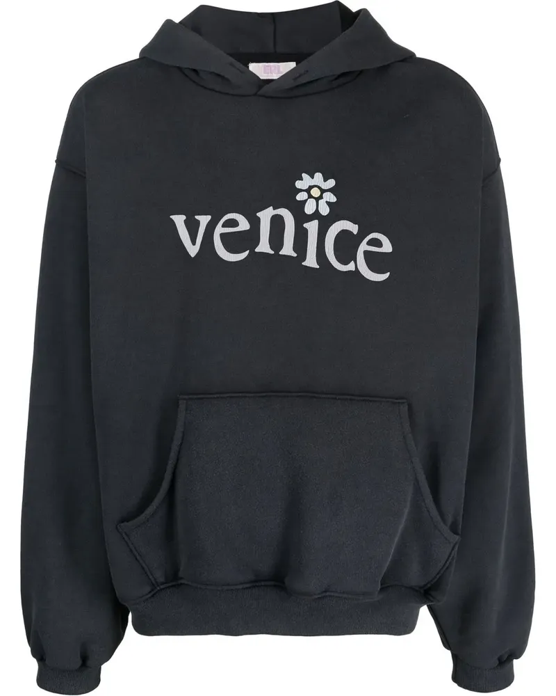 ERL Venice Hoodie aus Fleece - Schwarz Schwarz
