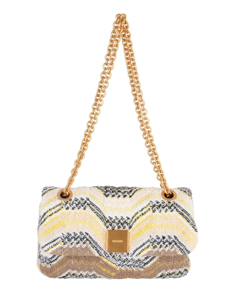 Missoni Caperdoni zig-zag sequin-embellished clutch bag - Nude Nude
