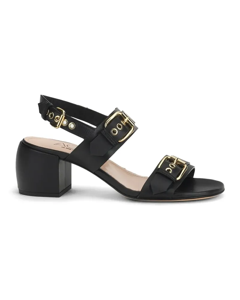 Attilio Giusti Leombruni Lala buckle-detail block-heel sandals - Schwarz Schwarz