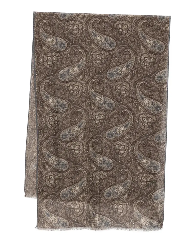 Dell'oglio Schal mit Paisleymuster - Braun Braun