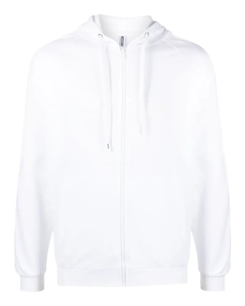 Moschino Kapuzenjacke mit Reißverschluss - Weiß Weiß