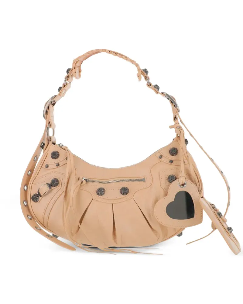 Balenciaga Kleine Le Cagole Schultertasche - Nude Nude