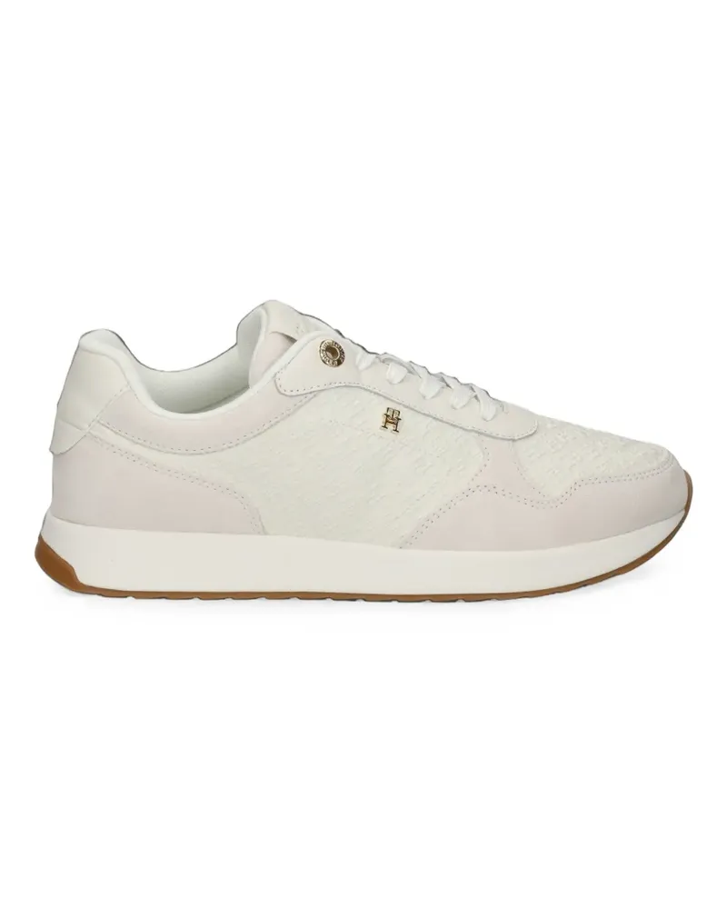 Tommy Hilfiger TH Sneakers mit Monogramm-Plakette und gezackter Sohle - Nude Nude