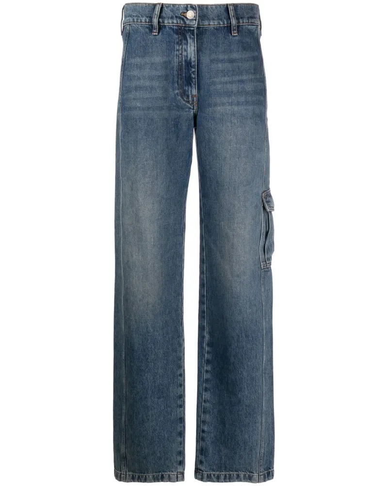 IRO Nerina Straight-Leg-Jeans mit hohem Bund Blau