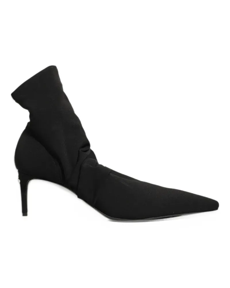 Dolce & Gabbana stretch-jersey ruched ankle boots - Schwarz Schwarz