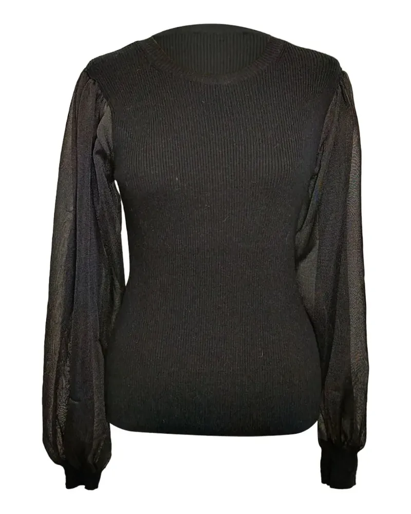 Ulla Johnson Sabrina Pullover mit Puffärmeln - Schwarz Schwarz