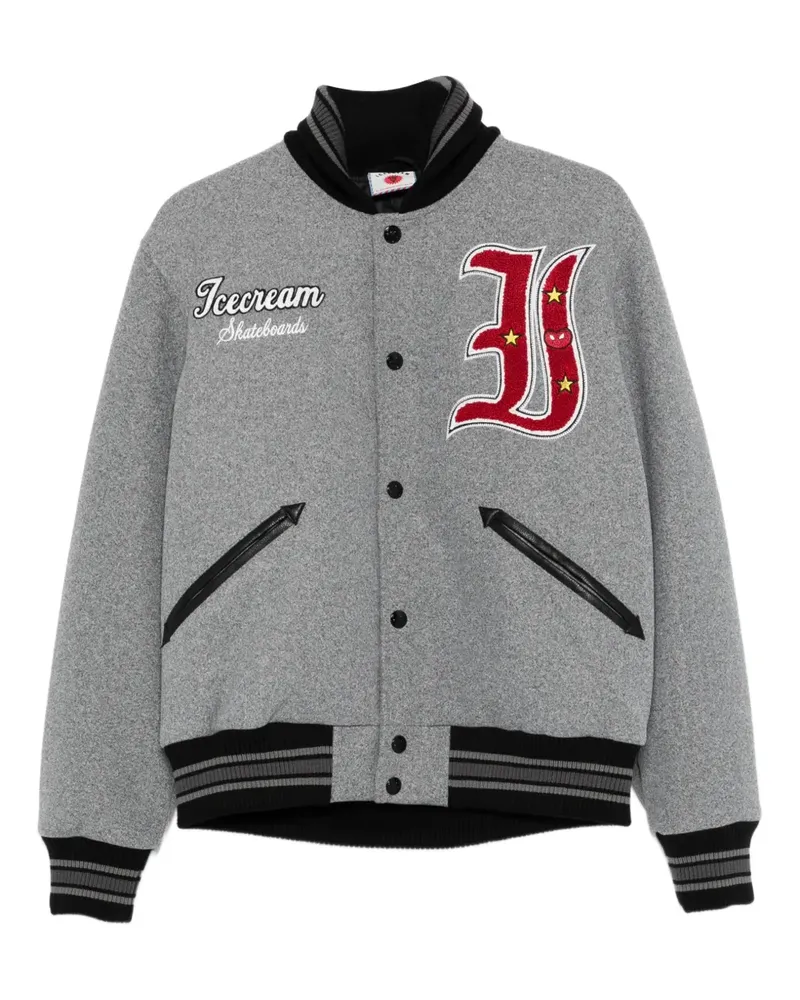ICECREAM Bomberjacke mit Logo-Applikation - Grau Grau