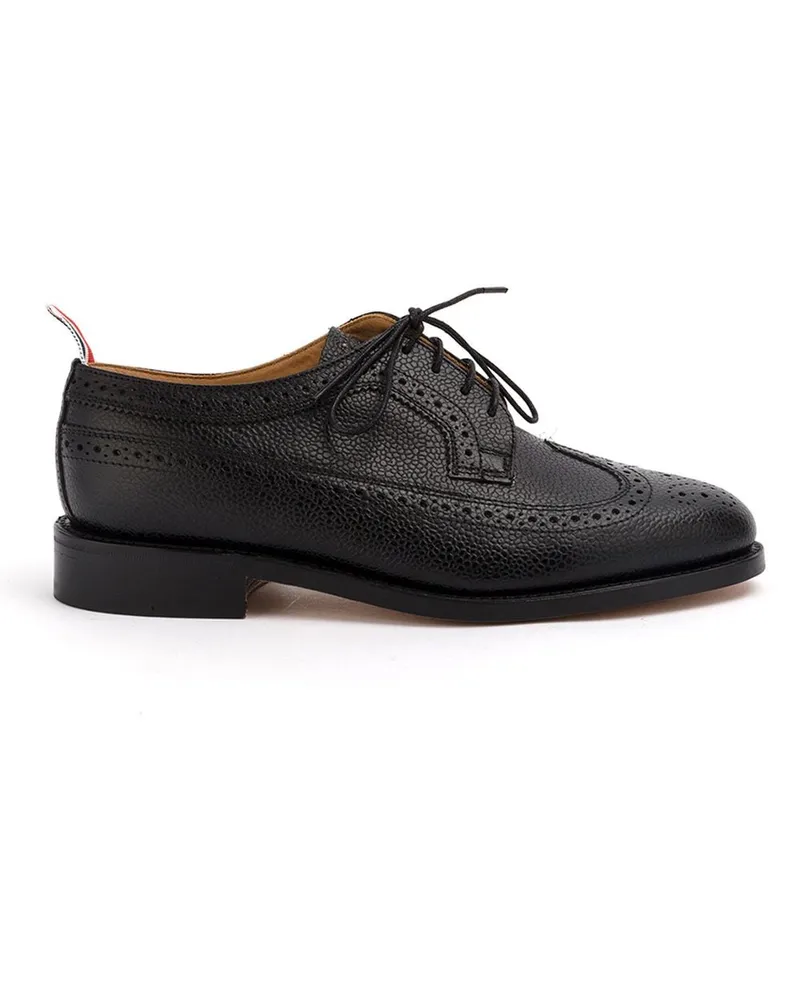 Thom Browne Wingtip Flat' Budapester Schwarz