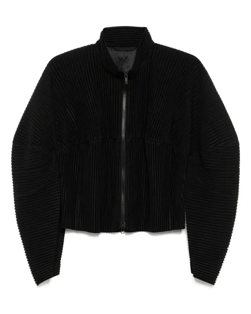 Issey Miyake Kinetic Sculpture Jacke mit Falten - Schwarz Schwarz