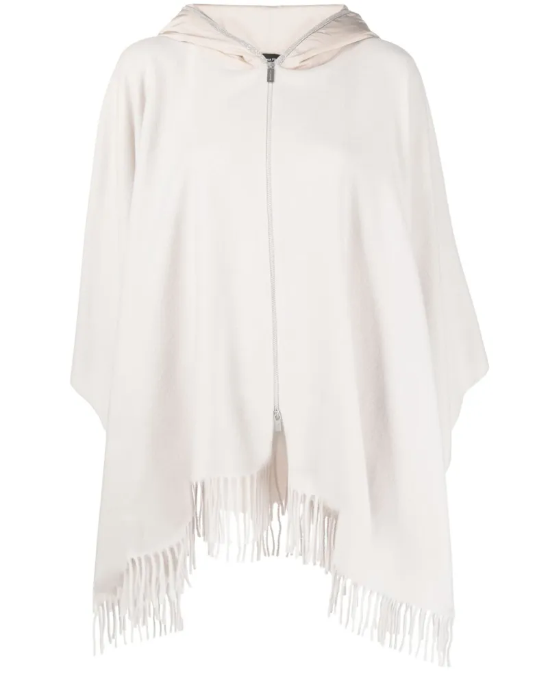 Fabiana Filippi Ausgefranster Poncho - Grau Grau