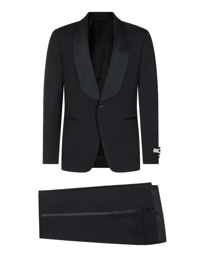 Canali Anzug mit Schalrevers - Schwarz Schwarz