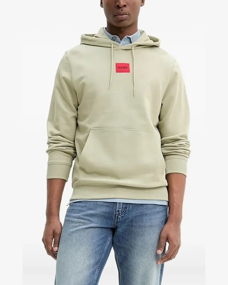 HUGO BOSS Hoodie mit Logo-Patch - Grün Grün