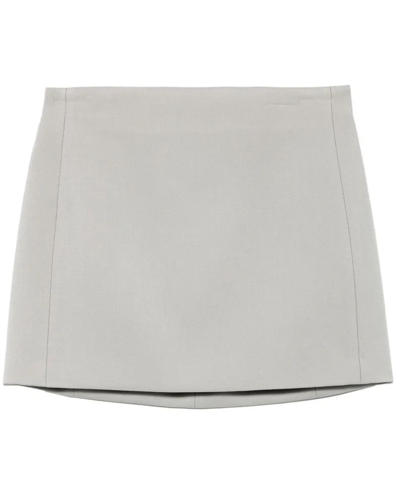 WARDROBE.NYC Minirock aus Schurwolle - Grau Grau