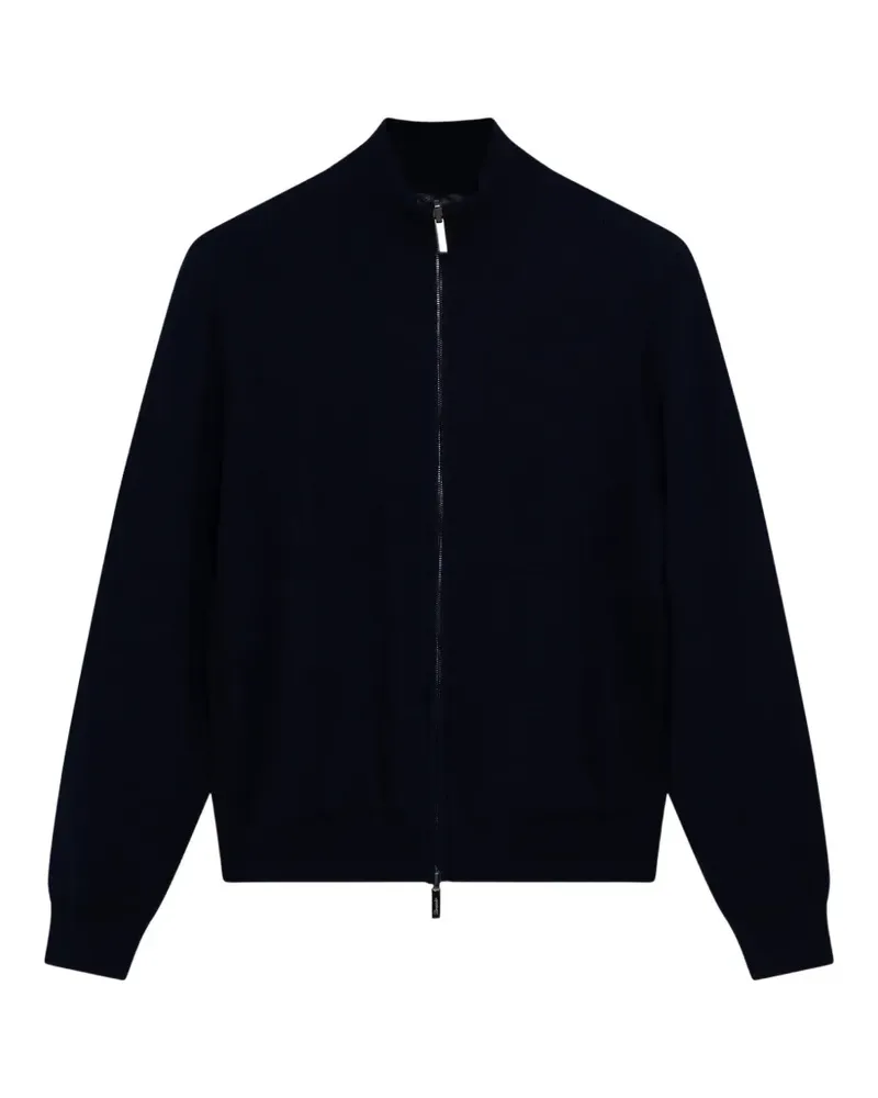 Drumohr  Kaschmircardigan mit Reißverschluss - Blau Blau
