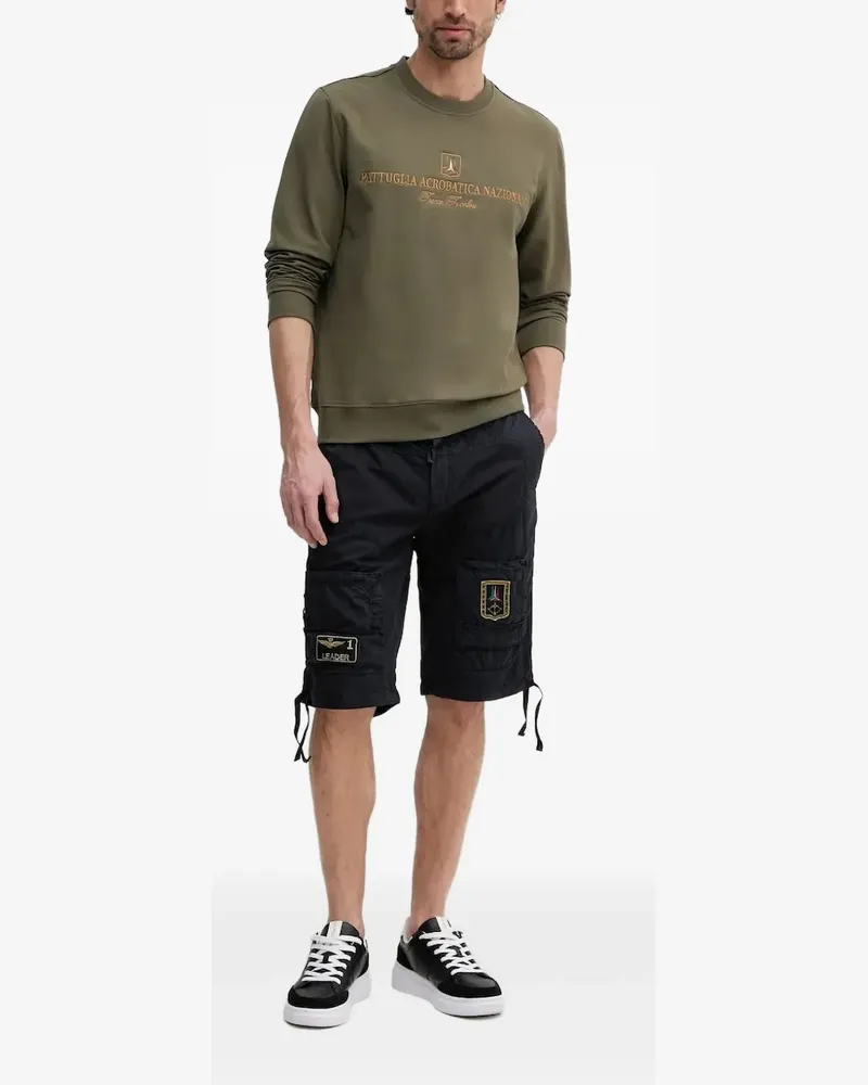 Aeronautica Militare Sweatshirt mit Logo-Stickerei - Grün Grün