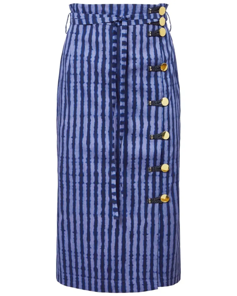 Altuzarra Gestreifter Hiroki Midirock - Blau Blau