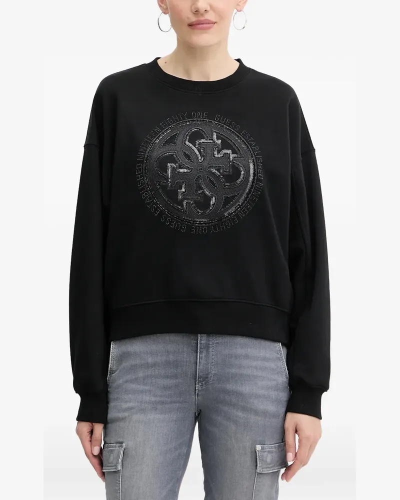Guess Sweatshirt mit Pailletten - Schwarz Schwarz