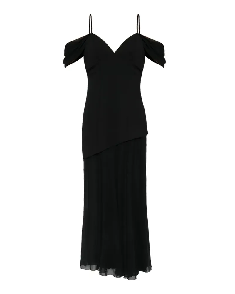 Aniye By Teodora asymmetric layered maxi dress - Schwarz Schwarz