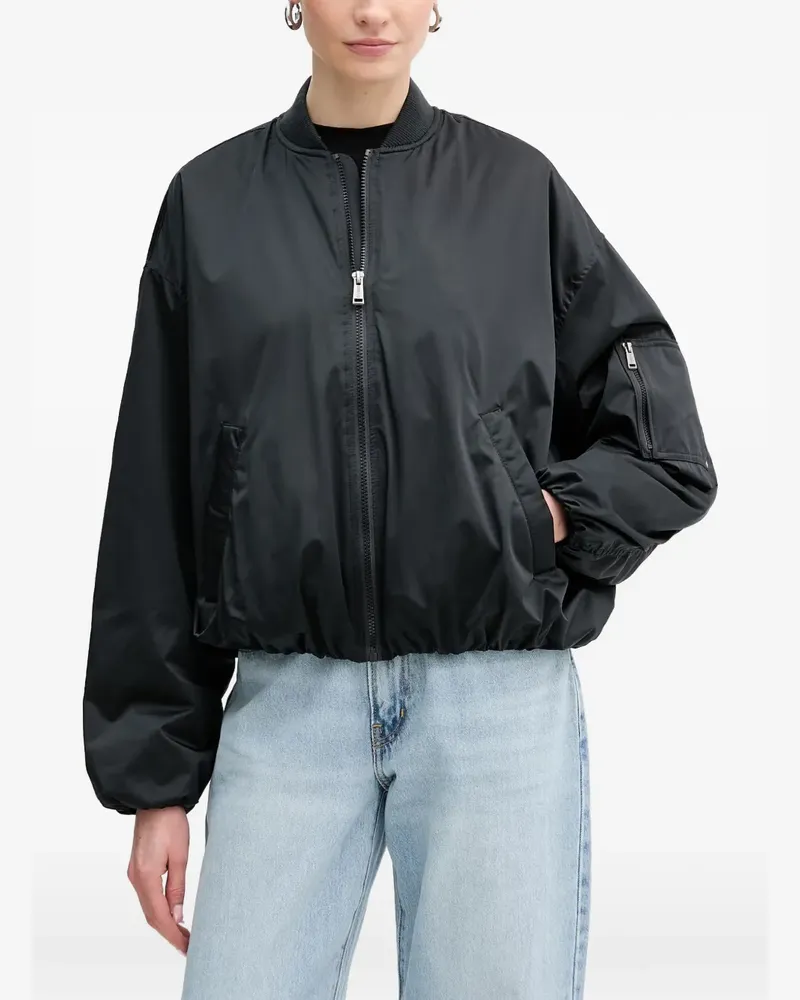 Guess Bomberjacke mit Reißverschluss - Schwarz Schwarz