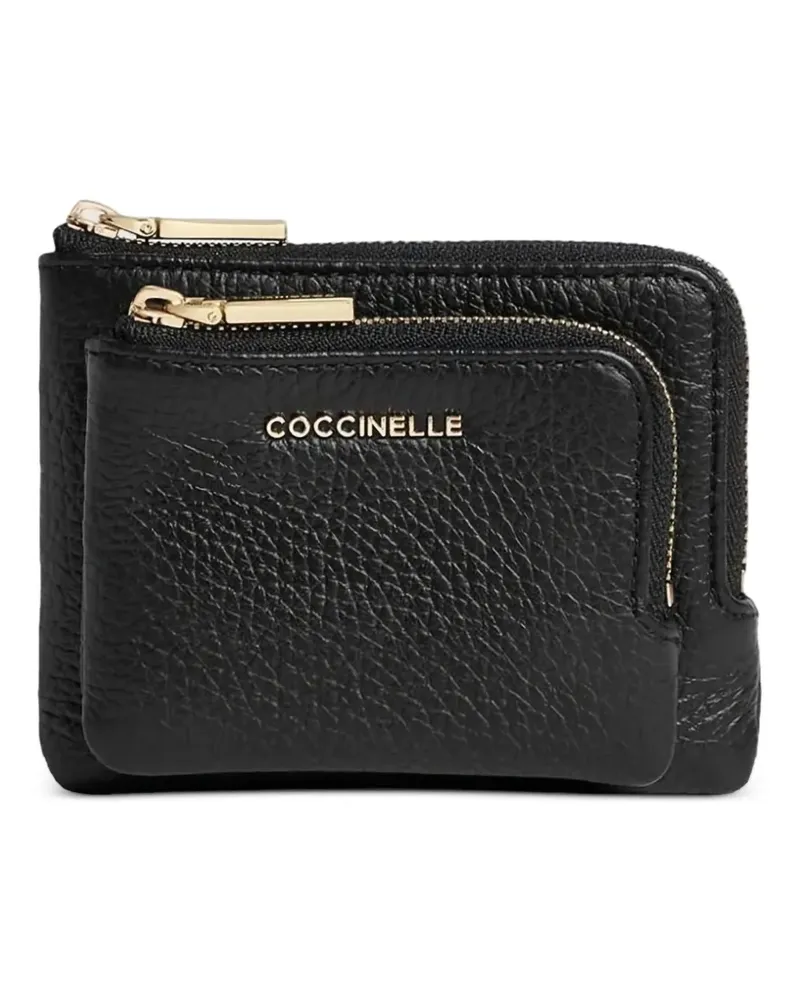 Coccinelle Portemonnaie mit Logo-Applikation - Schwarz Schwarz