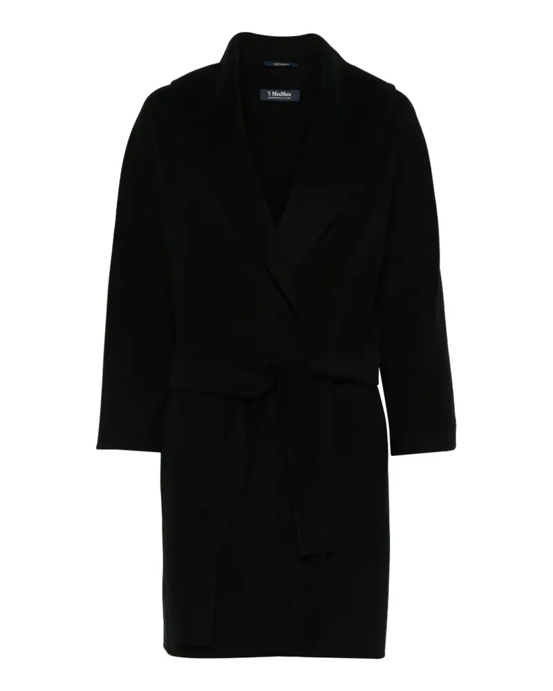 Max Mara Doppelreihiger Mantel - Schwarz Schwarz