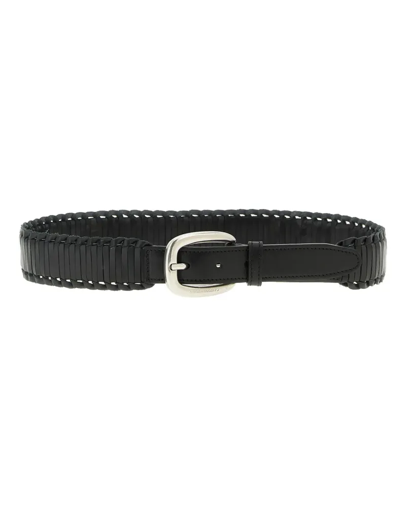 Golden Goose Houston braided leather belt - Schwarz Schwarz