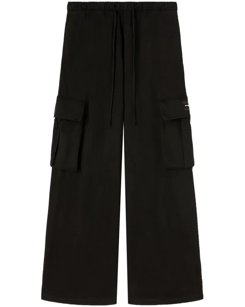 Palm Angels Cargohose mit weitem Bein - Schwarz Schwarz