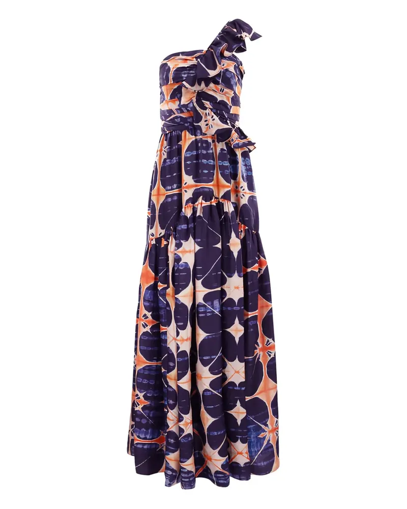 Ulla Johnson Gerüschtes Valeria One-Shoulder-Maxikleid - Blau Blau