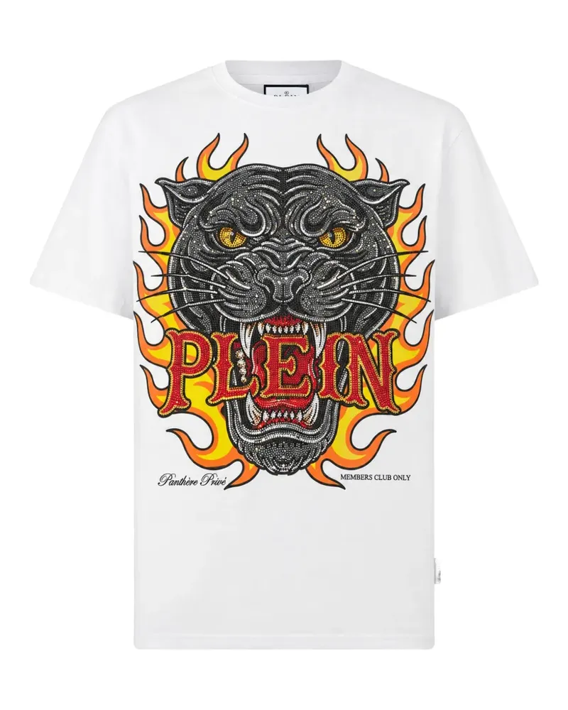 Philipp Plein T-Shirt mit rundem Ausschnitt - Weiß Weiß
