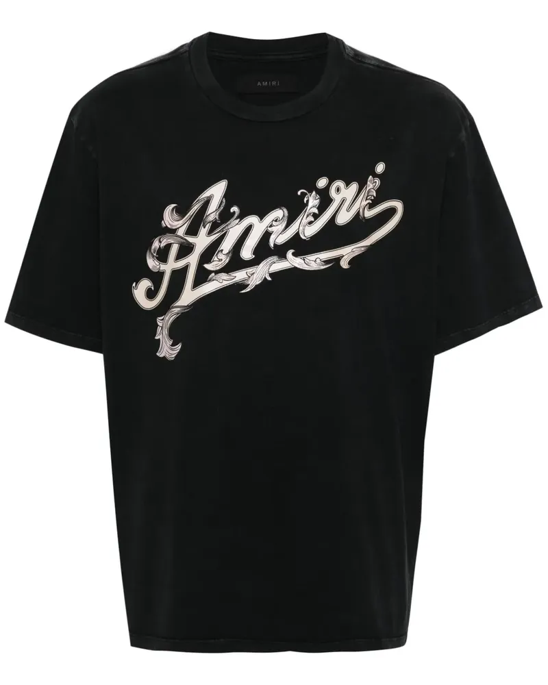 Amiri T-Shirt mit Logo-Print - Schwarz Schwarz